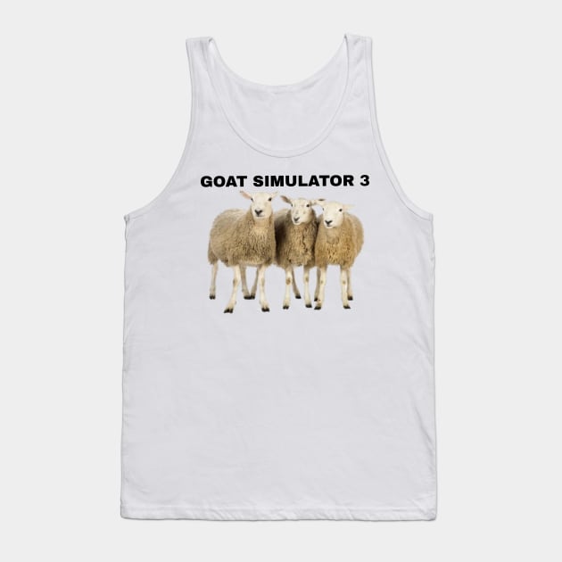 Goat Simulator 3 Funny Tank Top by Trendy-Now